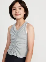 UltraLite Ruched Cropped Tank Top for Girls