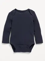 Unisex Long-Sleeve Rib-Knit Bodysuit for Baby