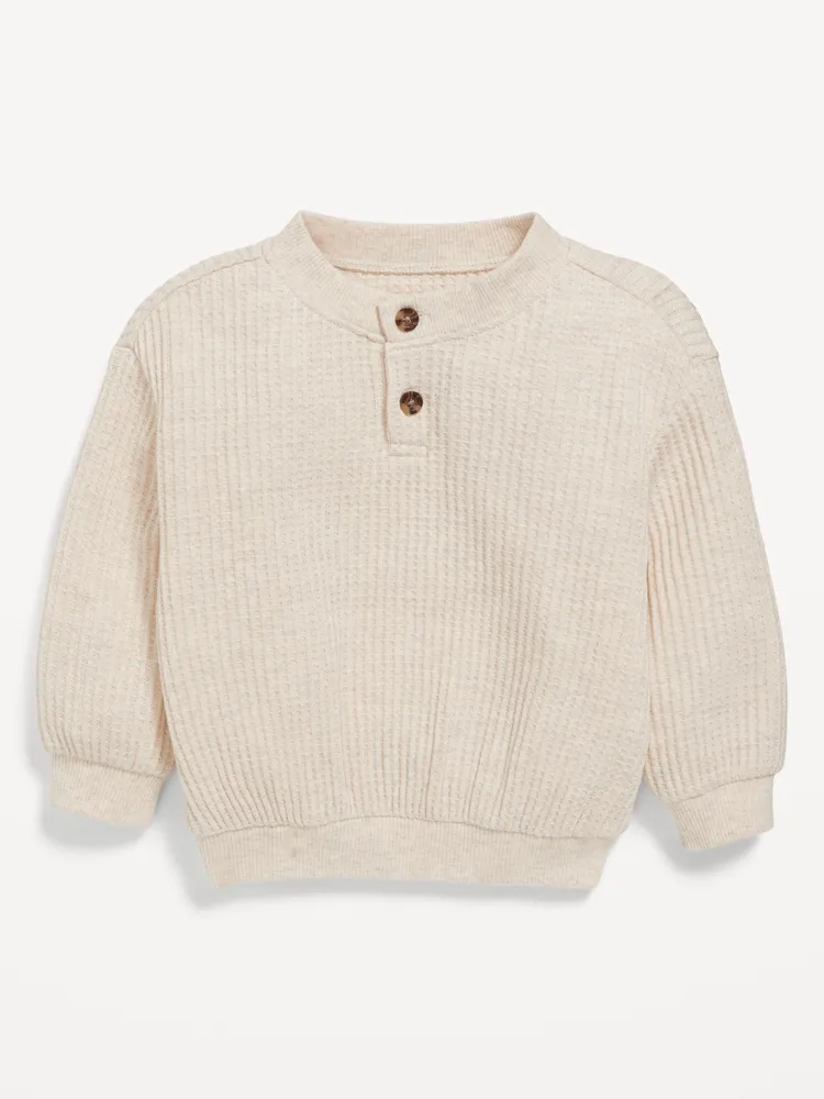 Old Navy Unisex Thermal-Knit Henley Crew-Neck Sweatshirt for Baby |  Galeries de la Capitale