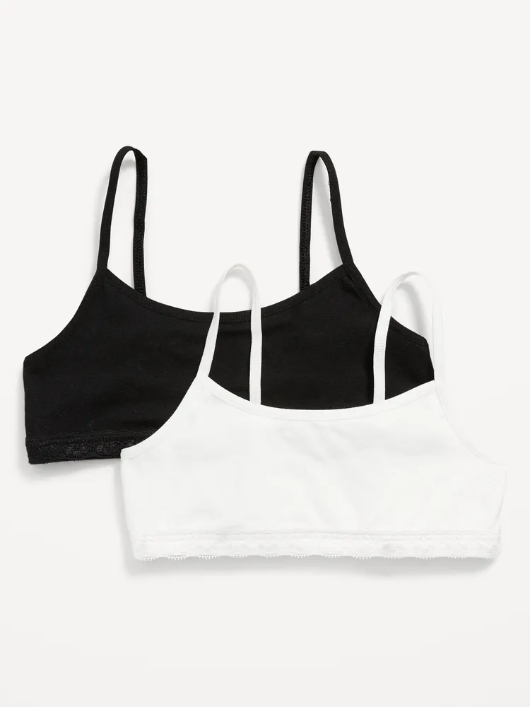 Old Navy Jersey-Knit Lace-Trim Cami Bra 2-Pack for Girls
