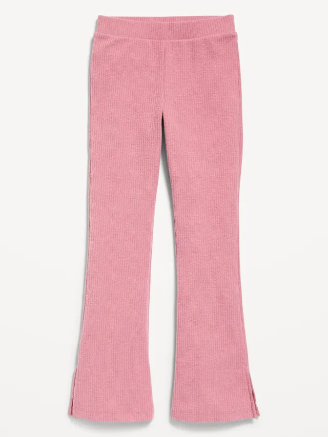 French-Terry Side-Slit Flare Sweatpants for Girls