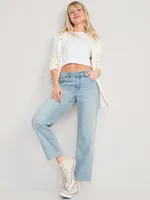 Mid-Rise Boyfriend Loose Jeans