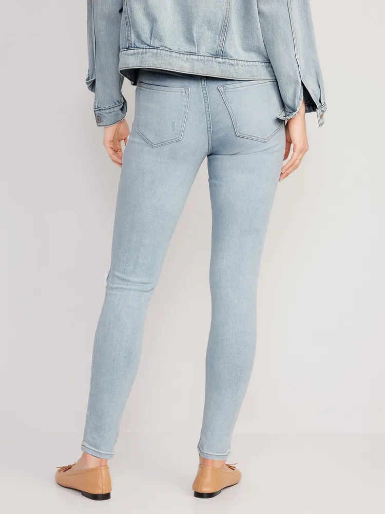 High-Waisted Rockstar Super Skinny Sateen Jeans for Women