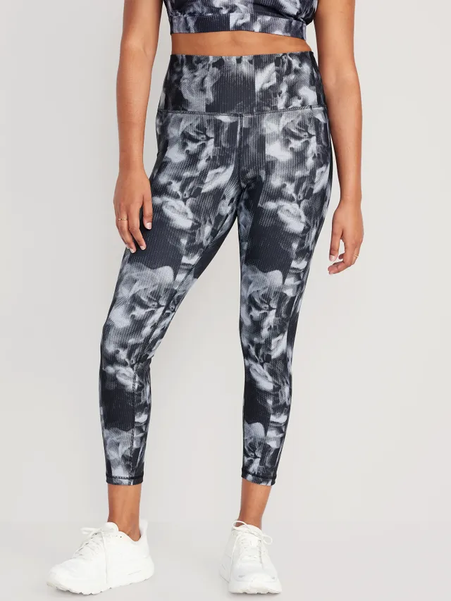 Old Navy High-Waisted PowerSoft Foil-Print Crop Leggings for Women