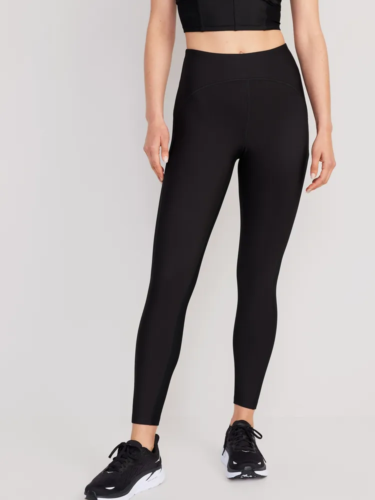 High-Waisted PowerSoft Rib-Knit 7/8 Leggings for Women, Old Navy