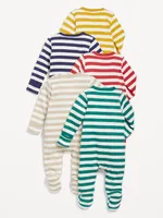 Sleep & Play 2-Way-Zip Footed One-Piece 5-Pack for Baby