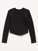 UltraLite Long-Sleeve Rib-Knit T-Shirt for Girls