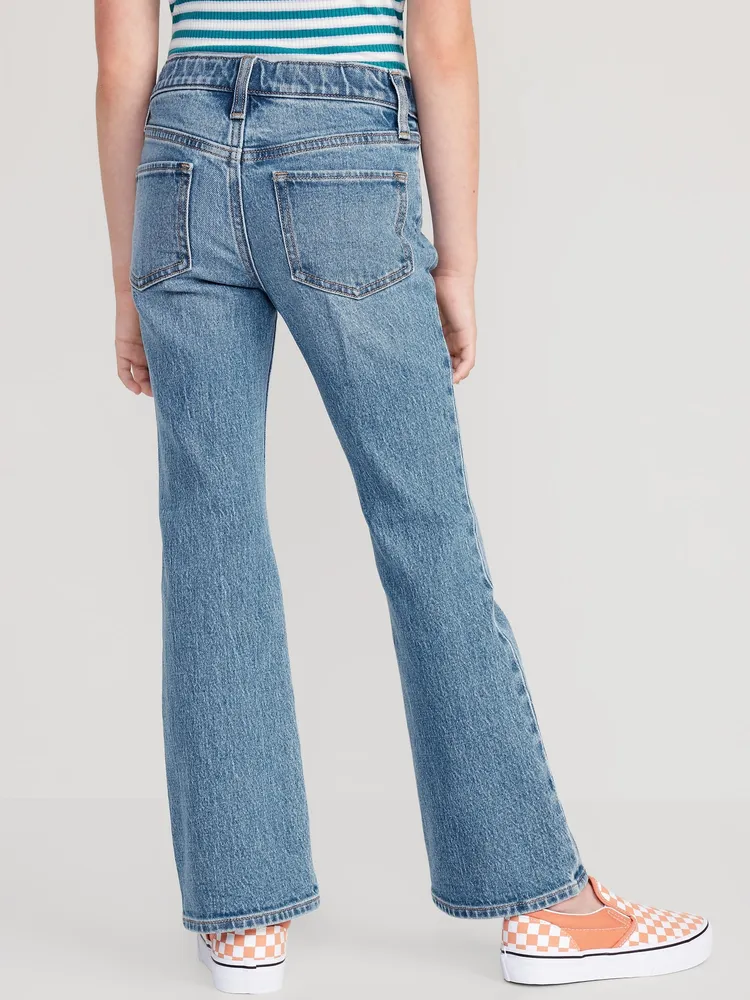 Mid-Rise Built-In Tough Boot-Cut Jeans for Girls