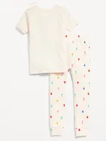 Snug-Fit Unisex Printed Pajama Set for Toddler & Baby