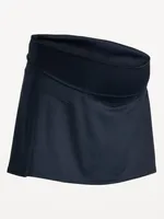 Maternity Rollover-Waist PowerSoft Skort