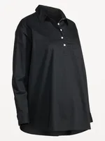 Maternity Boyfriend Popover Shirt