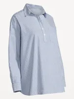 Maternity Boyfriend Popover Shirt