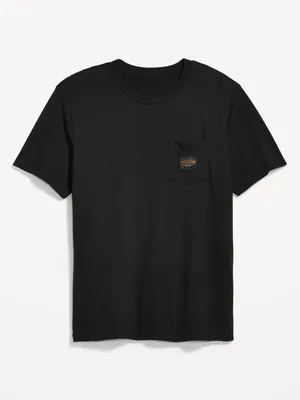 Soft-Washed Graphic Pocket T-Shirt for Men
