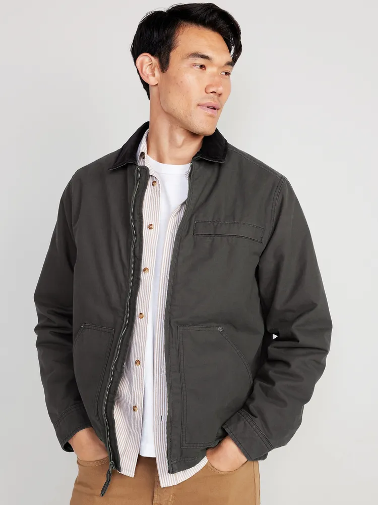 Cozy-Lined Canvas Barn Coat for Men