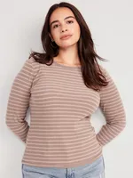 Plush Long-Sleeve Crew-Neck T-Shirt