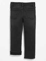 Built-In Warm Straight Jeans for Toddler Boys