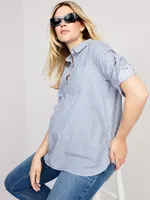 Maternity Boyfriend Popover Shirt