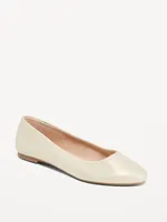 Faux-Leather Ballet Flats