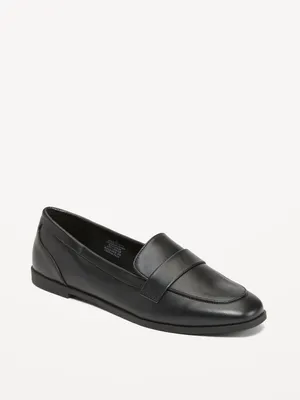 Faux-Leather City Loafer Shoes for Women
