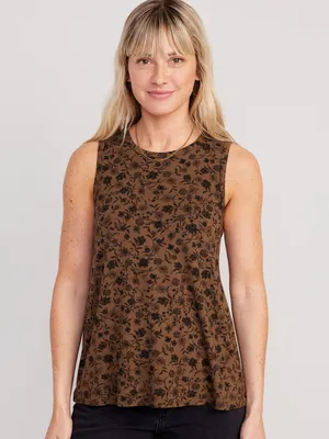 Luxe Sleeveless High-Neck T-Shirt for Women