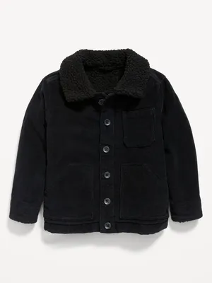 Unisex Sherpa-Lined Corduroy Shacket for Toddler