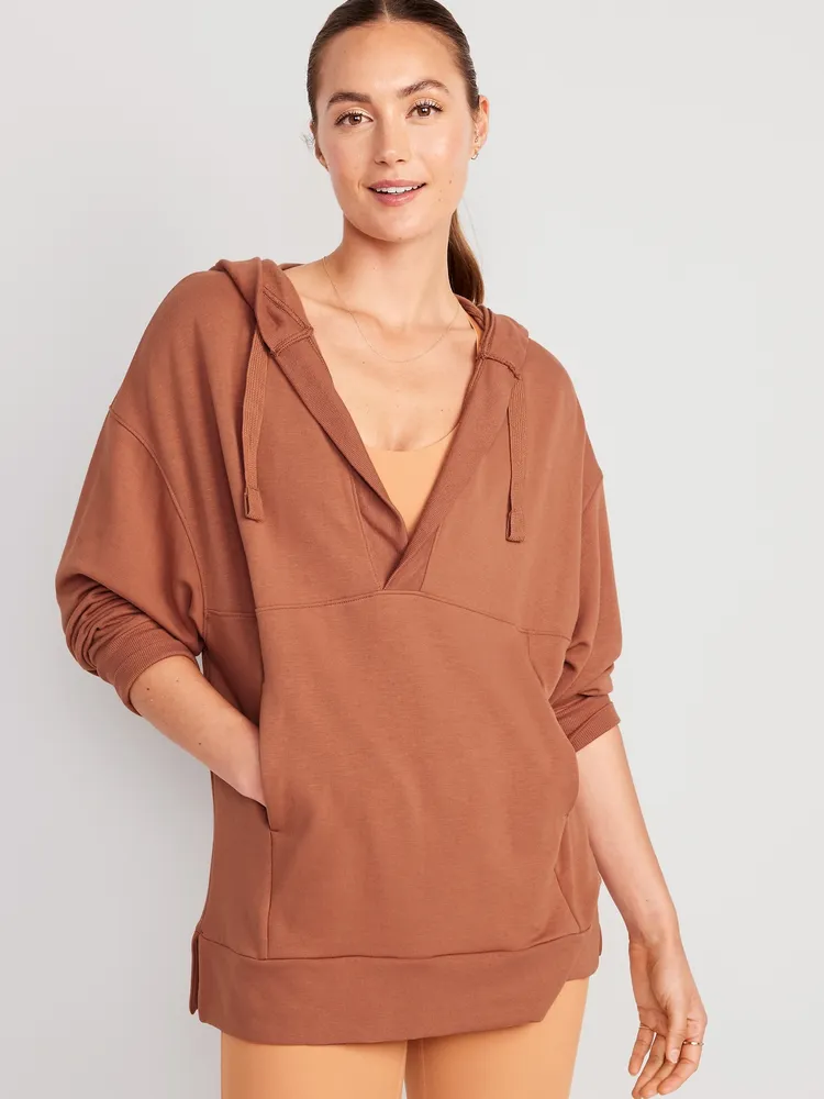 Old Navy Oversized Live-In French-Terry Tunic Hoodie for Women