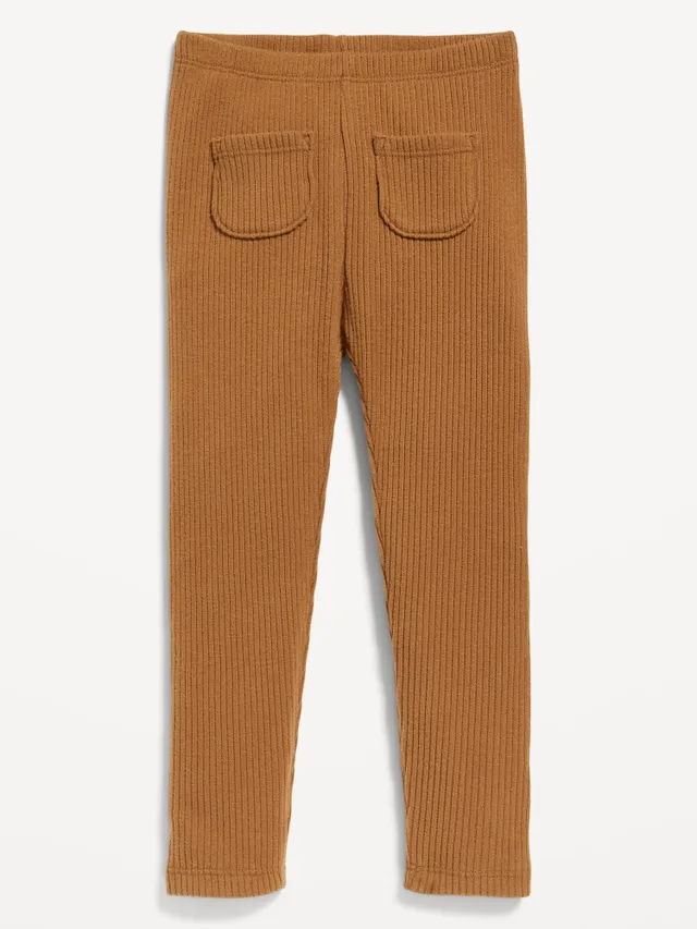 Plush Cozy-Knit Side-Slit Flare Pants for Girls