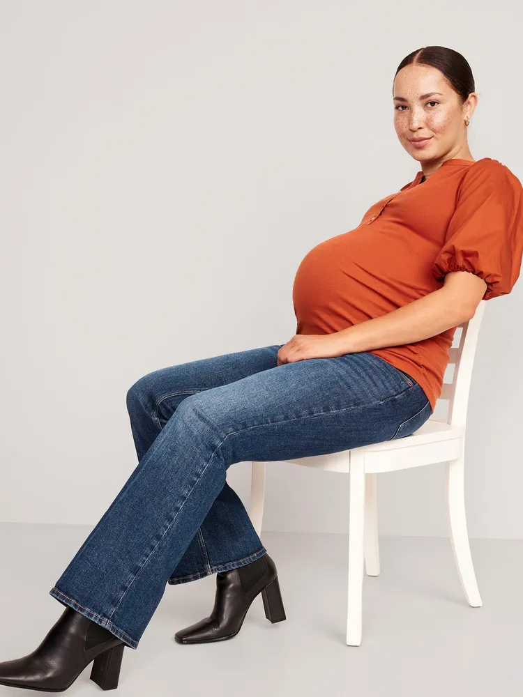 Old Navy Maternity Full-Panel Pixie Flare Pants