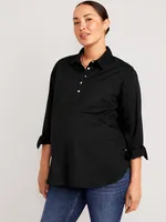 Maternity Boyfriend Popover Shirt