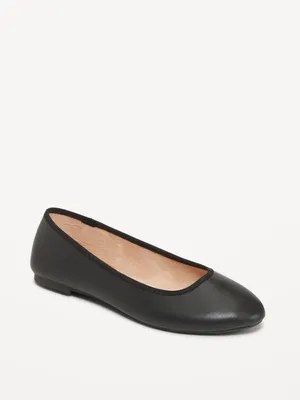 Faux-Leather Ballet Flats For Women