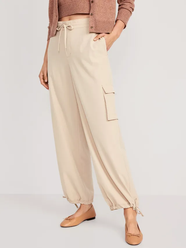 High-Waisted Dynamic Fleece Cargo Trouser Pants for Women