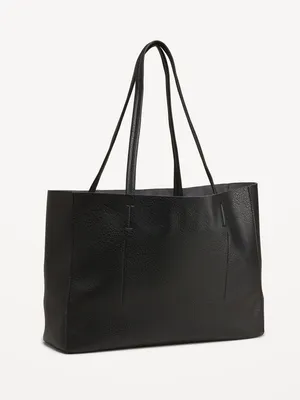 Faux Leather Tote Bag for Women