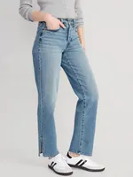 High-Waisted OG Loose Side-Slit Jeans for Women