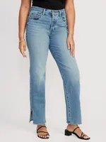 High-Waisted OG Loose Side-Slit Jeans for Women