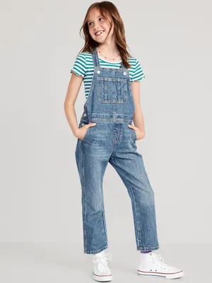 Slouchy Straight Jean Overalls for Girls