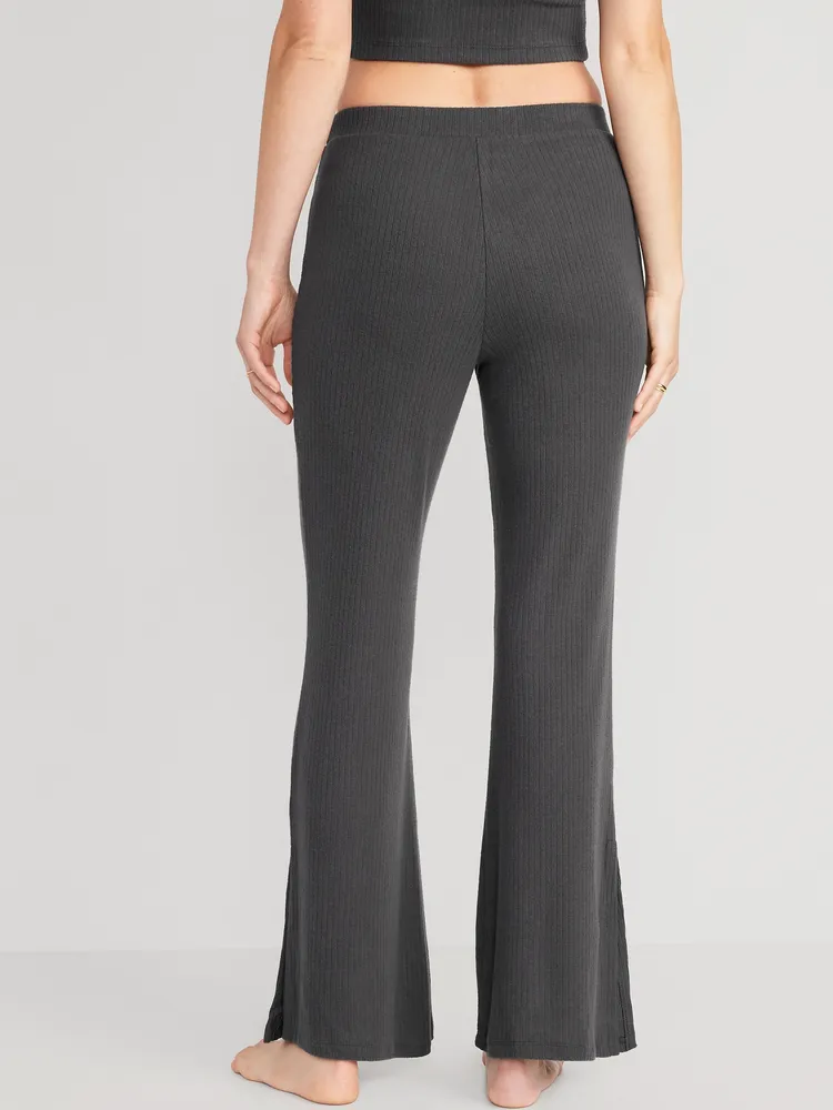 Ribbed flare trousers - Women