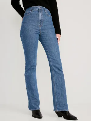 Higher High-Waisted Cotton-Hemp Blend Flare Jeans for Women