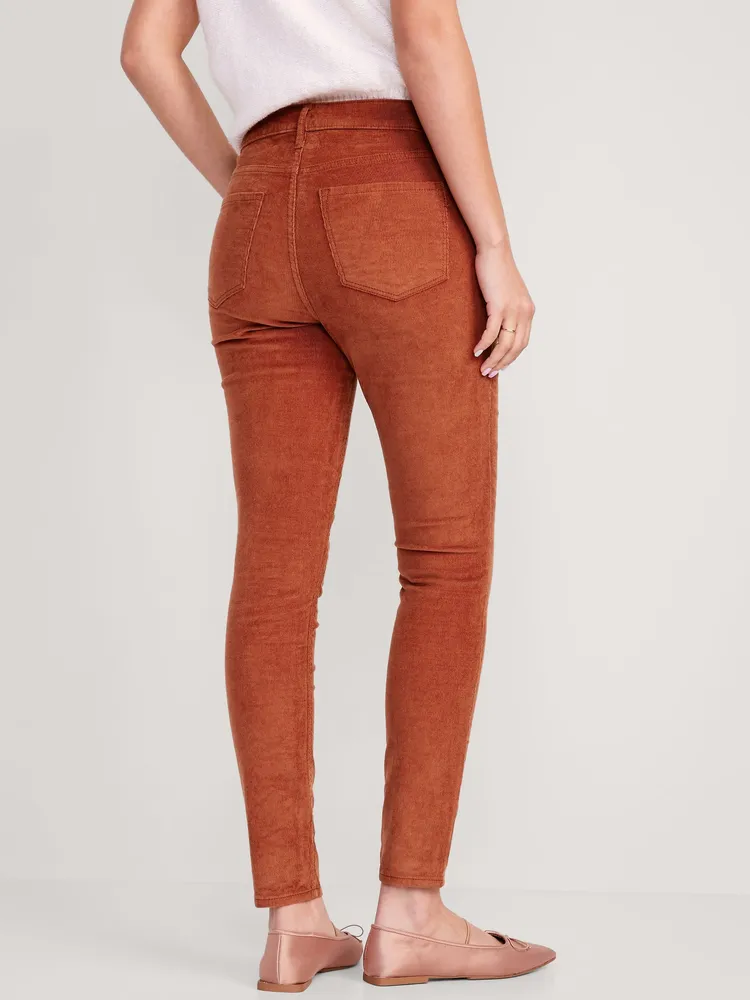 High-Waisted Rockstar Super-Skinny Corduroy Pants