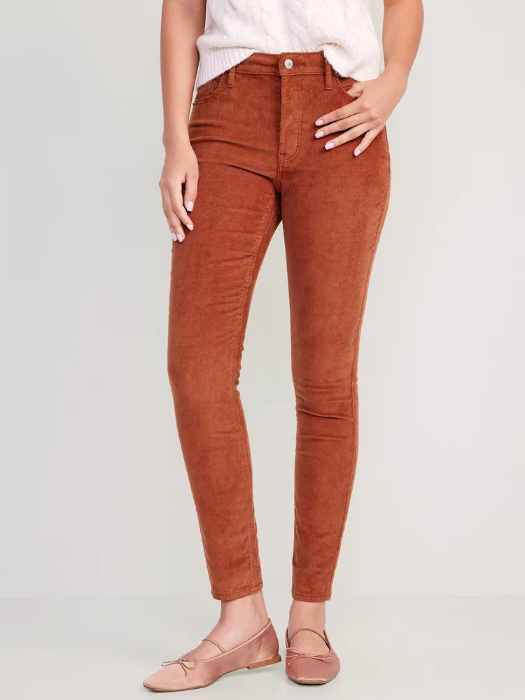 High-Waisted Rockstar Super-Skinny Corduroy Pants