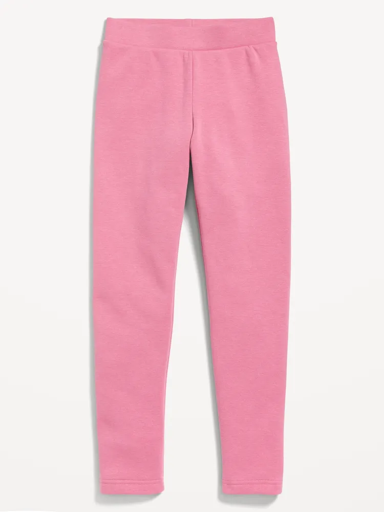 High-Waisted Full-Length Fleece Leggings for Girls