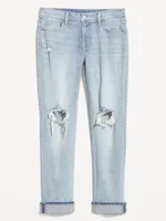 Mid-Rise Boyfriend Jeans