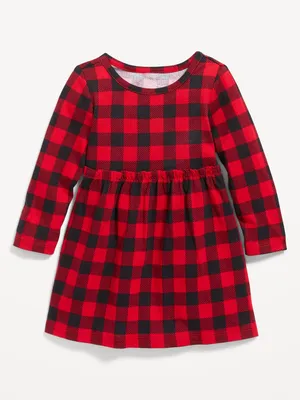 Long-Sleeve Printed Jersey-Knit Dress for Baby