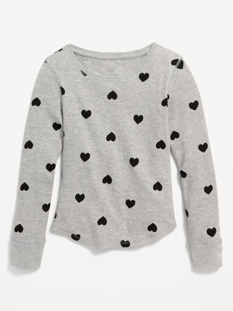Old Navy Long-Sleeve Printed Thermal-Knit T-Shirt for Girls