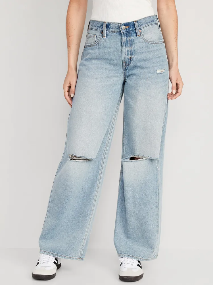 Old Navy Mid-Rise Baggy Wide-Leg Jeans for Women