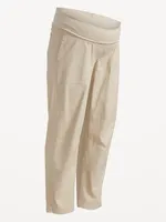 Maternity Rollover-Waist Utility Pants