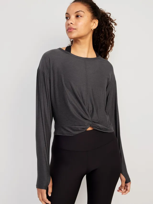 Cloud 94 Soft Twist-Front Cropped Top