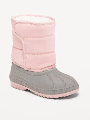 Color-Block Duck Boots for Toddler Girls