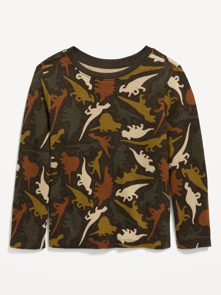 Camo Thermal-Knit Long-Sleeve Tee For Boys