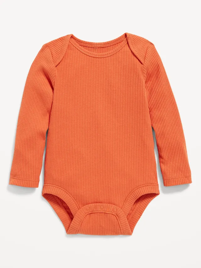 Unisex Long-Sleeve Thermal-Knit Henley Bodysuit for Baby