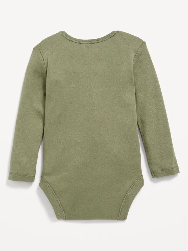 Old Navy Unisex Long-Sleeve Logo Bodysuit for Baby